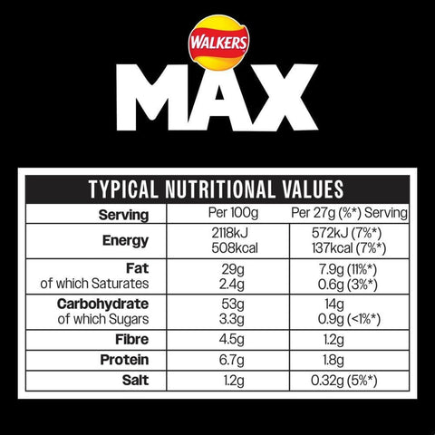 Walkers Max Paprika Crisps 50g