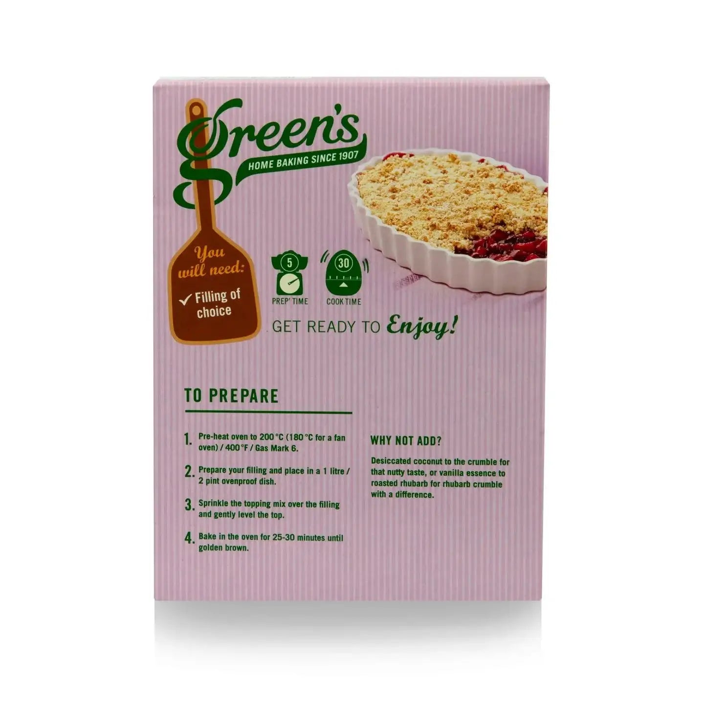 Greens Classic Crumble Topping Mix 280g