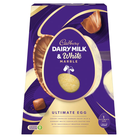 Cadbury Dairy Milk & White Marble Ultimate Egg Chocolate 372g