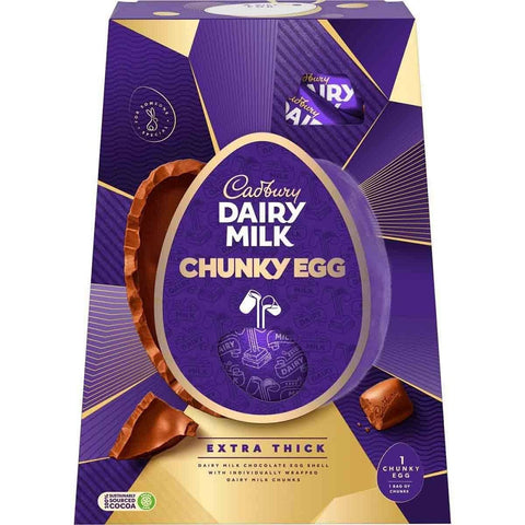 Cadbury Dairy Milk Chunky Giant Easter Egg Chocolate 400g