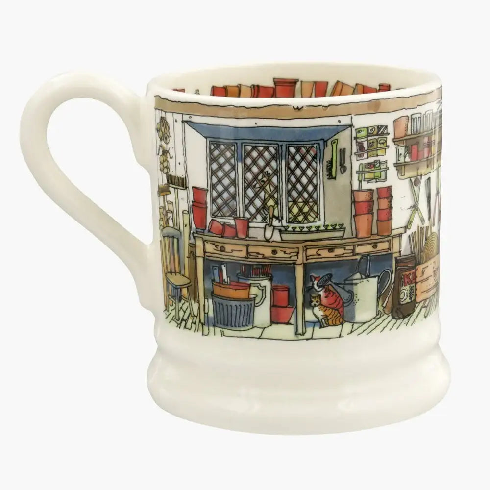 Emma Bridgewater Setting Up Home Potting Shed 1/2 Pint Mug