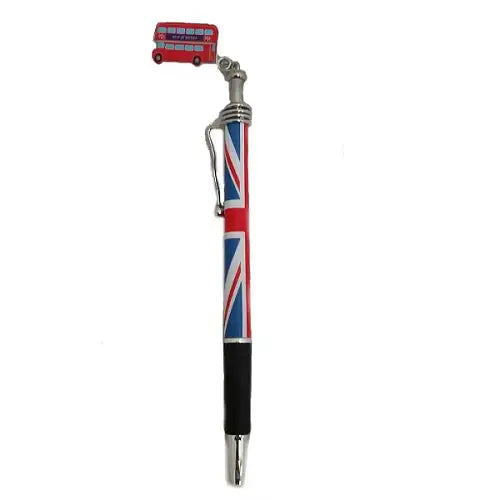 Elgate Union Jack Wavy Clip Pen w/Bus Metal