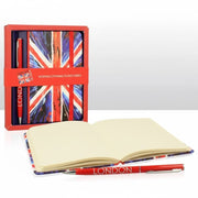 Elgate Spin Painting Union Jack Notepad and Pen Box Set