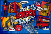 Elgate London Pop Art Tea Towel British tea towel kitchen gift product image