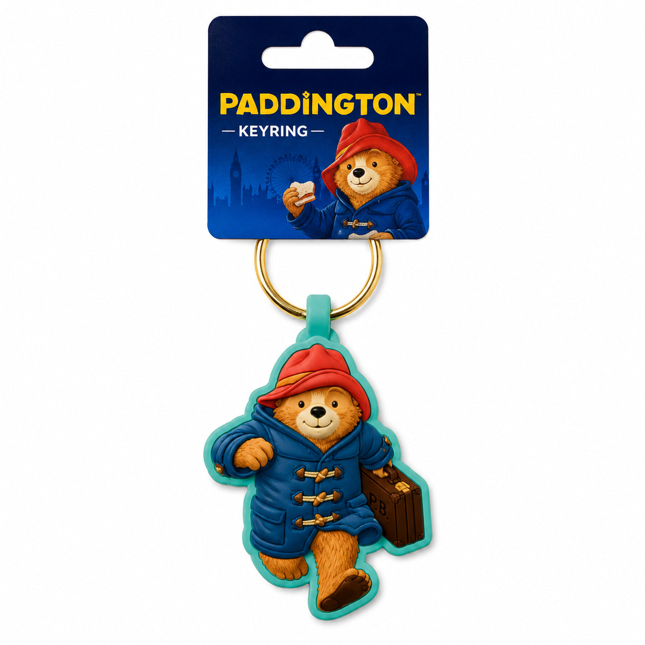 Elgate Paddington Running Faux Leather Keyring British souvenir keyring product image