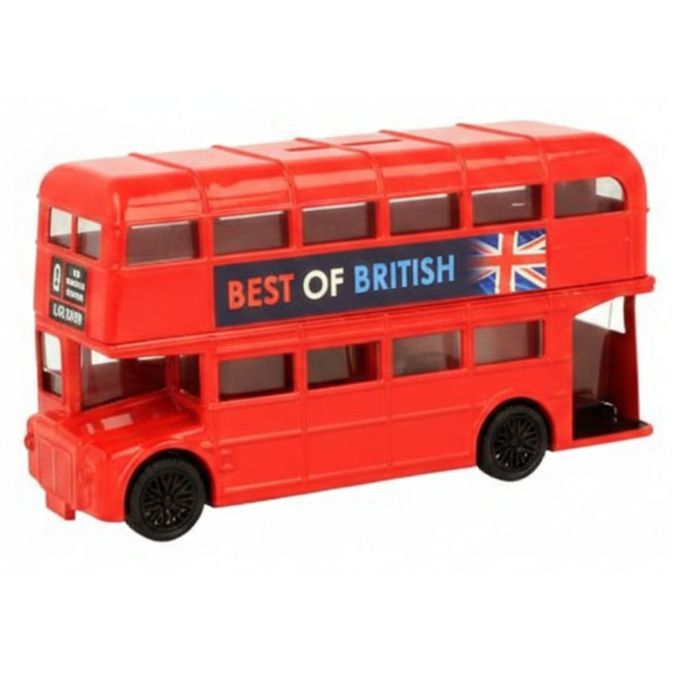 Elgate Die Cast Metal Red London Bus Money Box