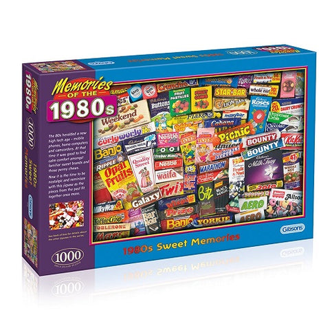 Gibsons 1980s Sweet Memories 1000 Piece Jigsaw Puzzle - British Food Supplies