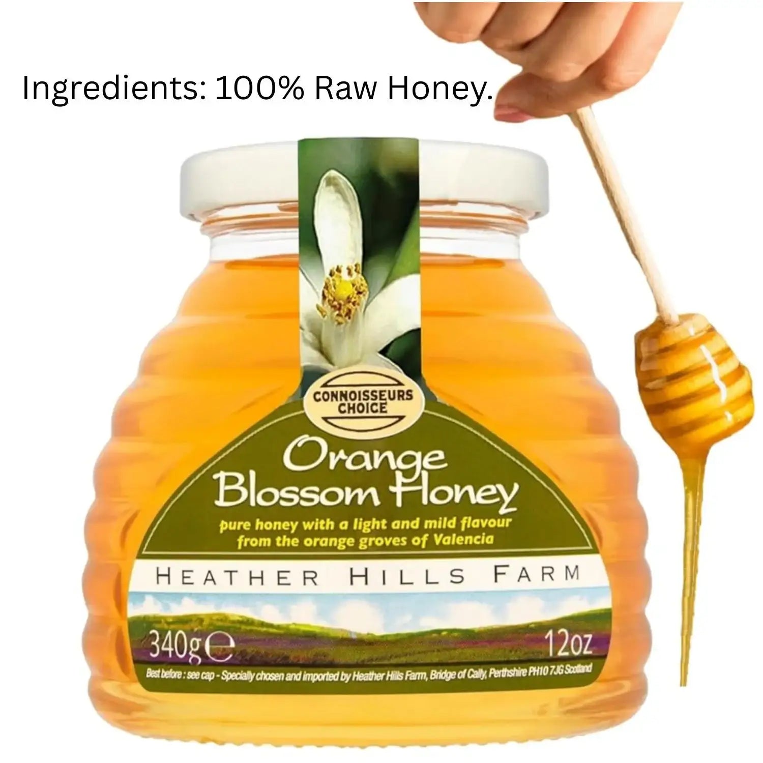 Heather Hills Orange Blossom Honey 12Oz