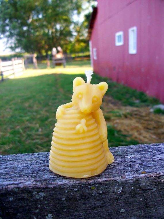 Heather Hills Handmade Bear Candles 7cm