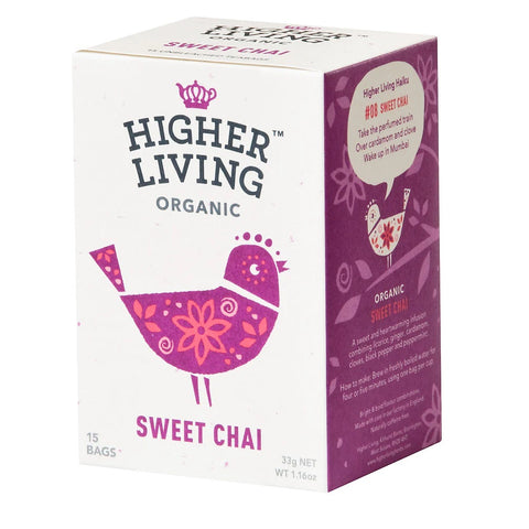 Higher Living Organic Tea - Sweet Chai 33g (15 Teabags)