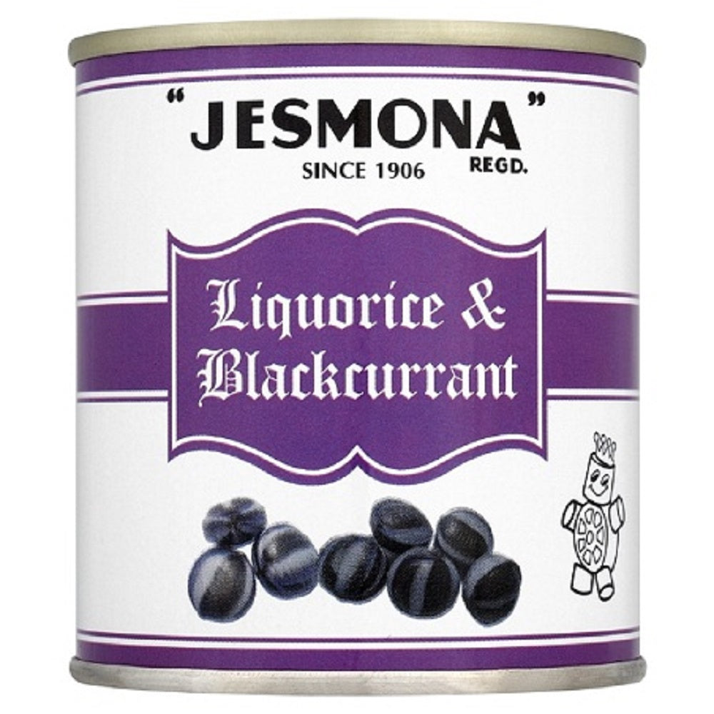Jesmona Liquorice & Blackcurrant Sweets Tin 250g Classic British