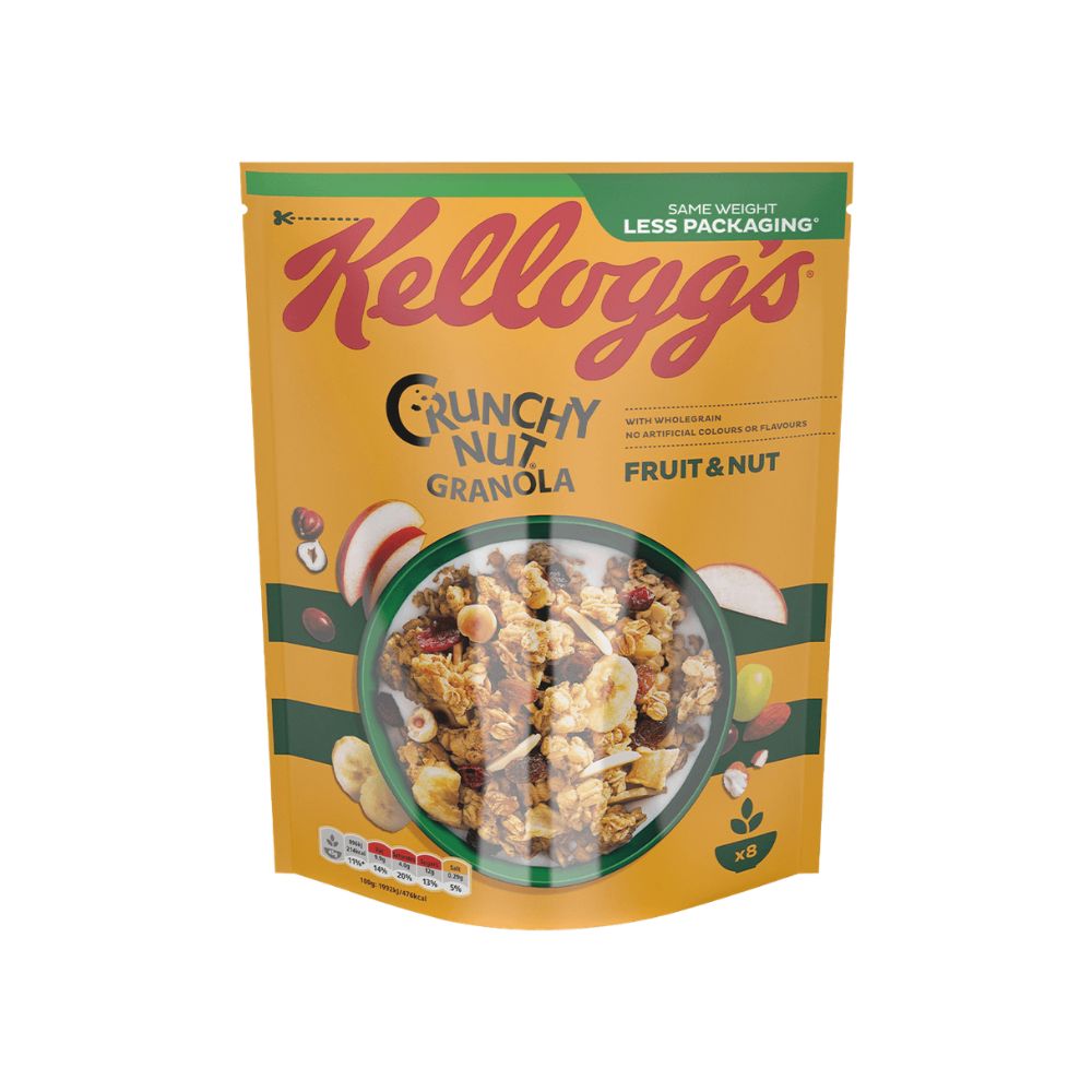 Kellogg's Crunchy Nut Granola Fruit & Nut 380g – crunchy granola cereal with fruit and nuts for breakfast.