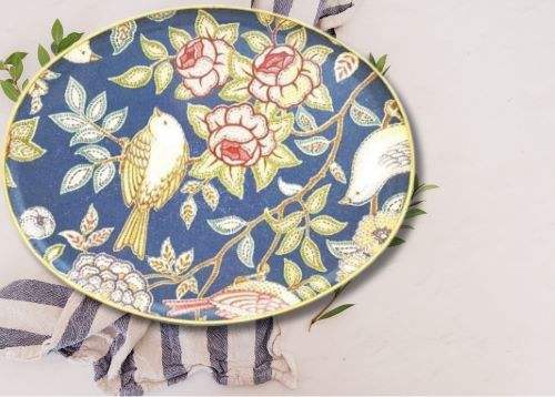 Keswick's Heritage Midnight Pattern Oval Tray