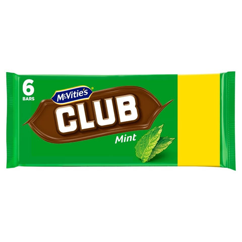 McVitie's Club Mint Chocolate Biscuit 6pk