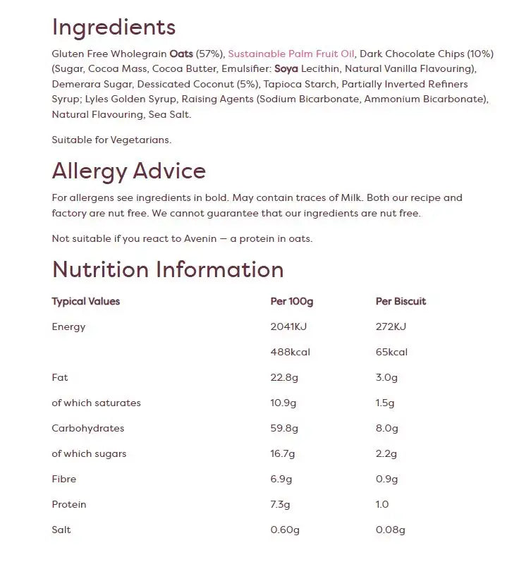 Nairn's Gluten Free Dark Chocolate & Coconut Biscuit Break Chunky 160g