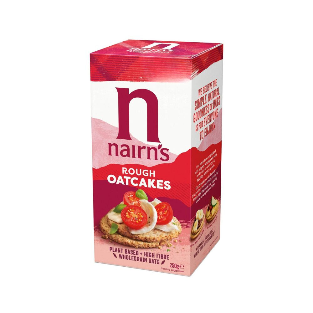 Nairn's Rough Oatcakes 250g box of high fiber biscuit crackers