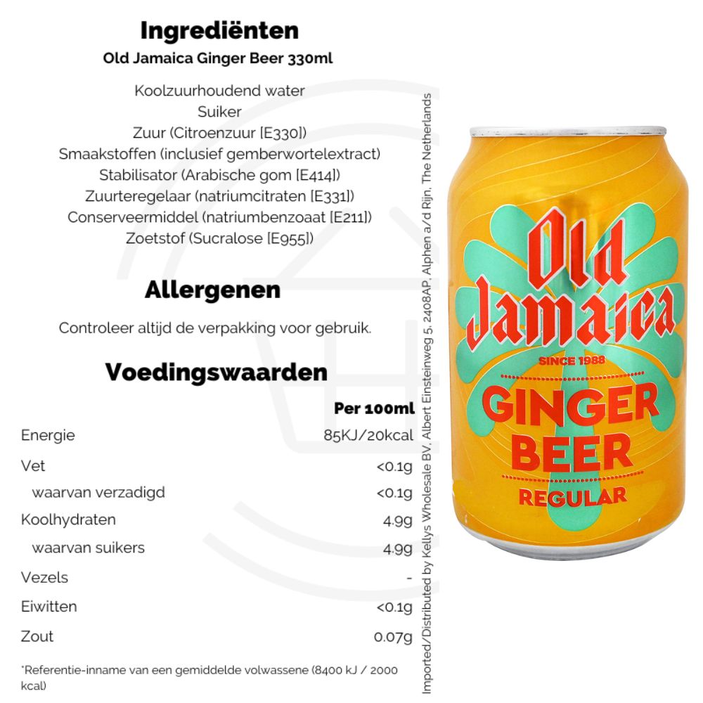 Old Jamaica Ginger Non-Alcoholic Beer Can 330ml