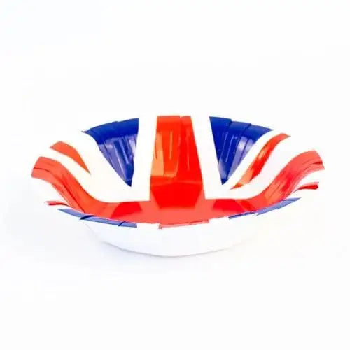 Union Jack Paper Bowls 7" Inches 14 Plates