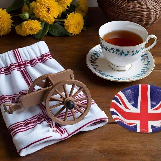 Union Jack Paper Bowls 7" Inches 14 Plates