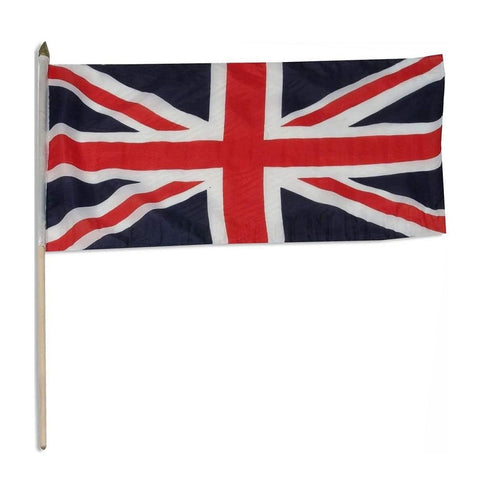 Elgate Union Jack Flags 6" x 9" With Wood Pole