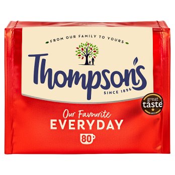 Thompson's Our Favourite Everyday 80 tea bags, classic British black tea 250g box