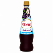 Ribena Blackcurrant no added sugar squash 850ml bottle, classic British fruit drink concentrate