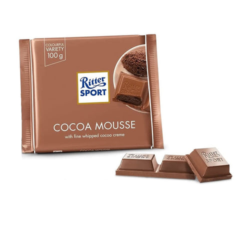 Ritter Sport Milk Chocolate with Cocoa Mousse 100G/3.52Oz