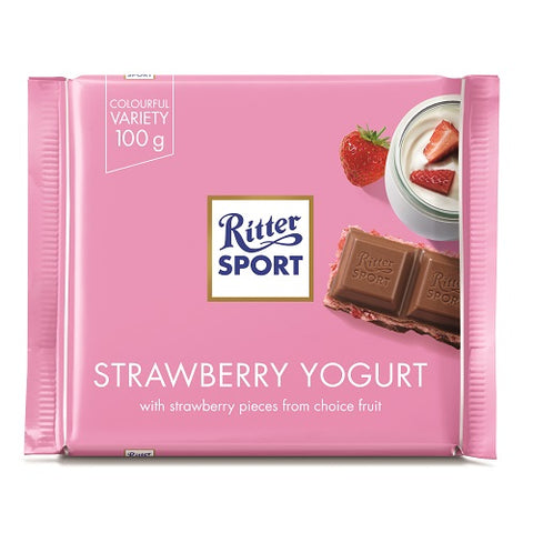 Ritter Sport  Milk Chocolate with Strawberry Creme (3.5Oz)