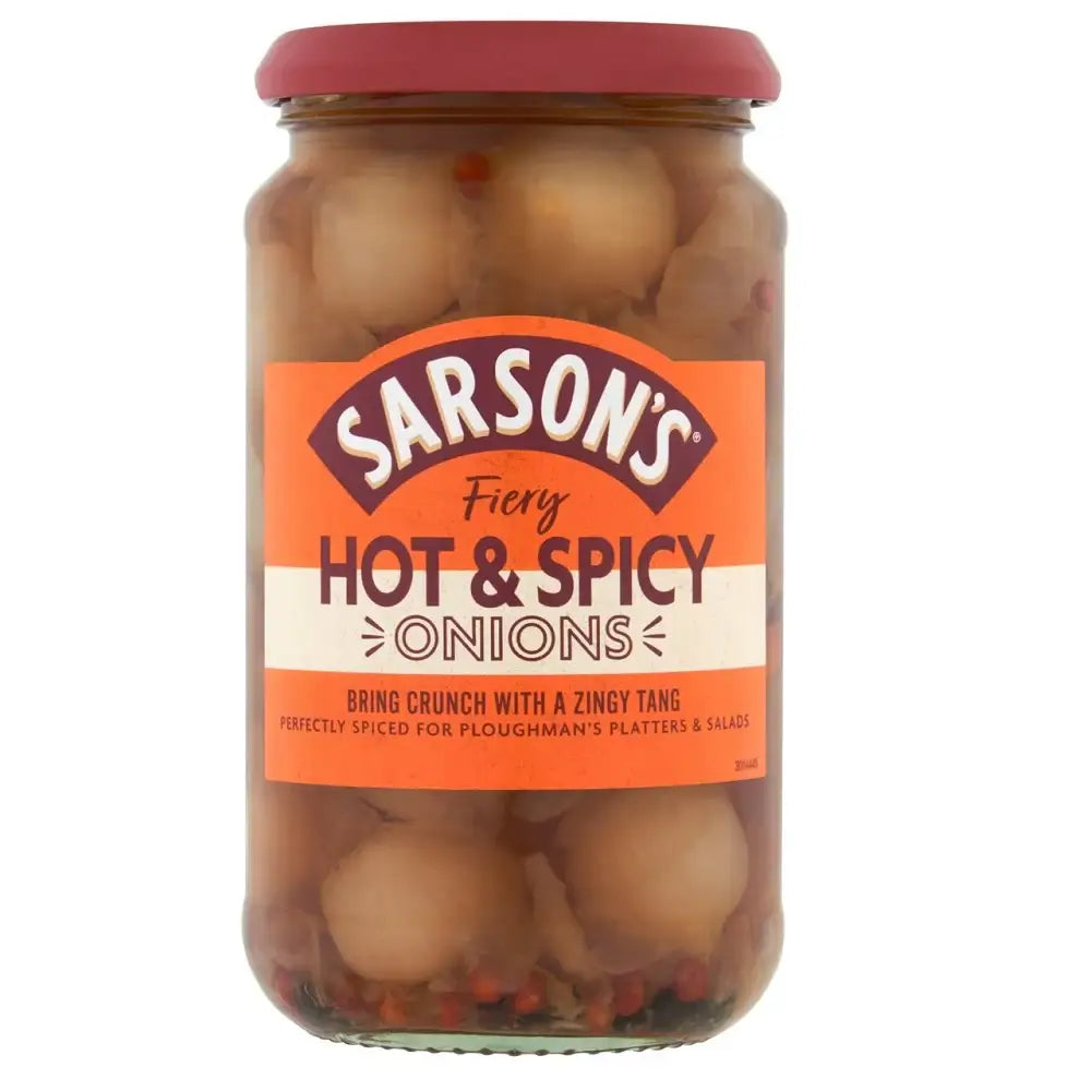 Sarson's Hot & Spicy Silverskin Onions Pickle 460g