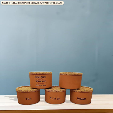 Cauldon Redware Small Coffee Storage Jar in Terracotta Inner Glazed