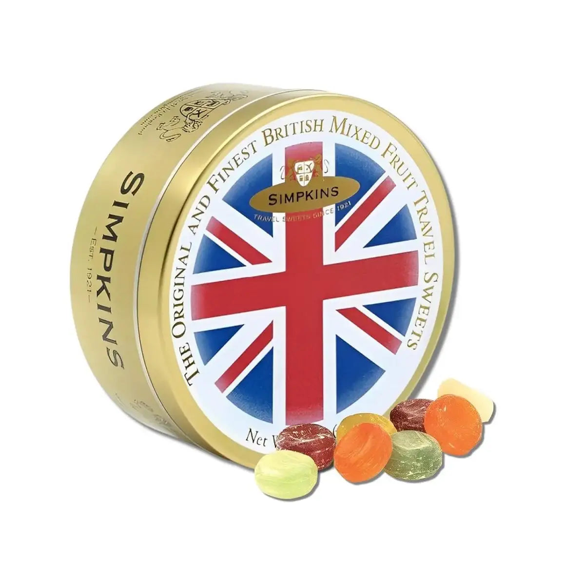 Simpkins Mixed Fruit Drops Union Jack Tin 175g