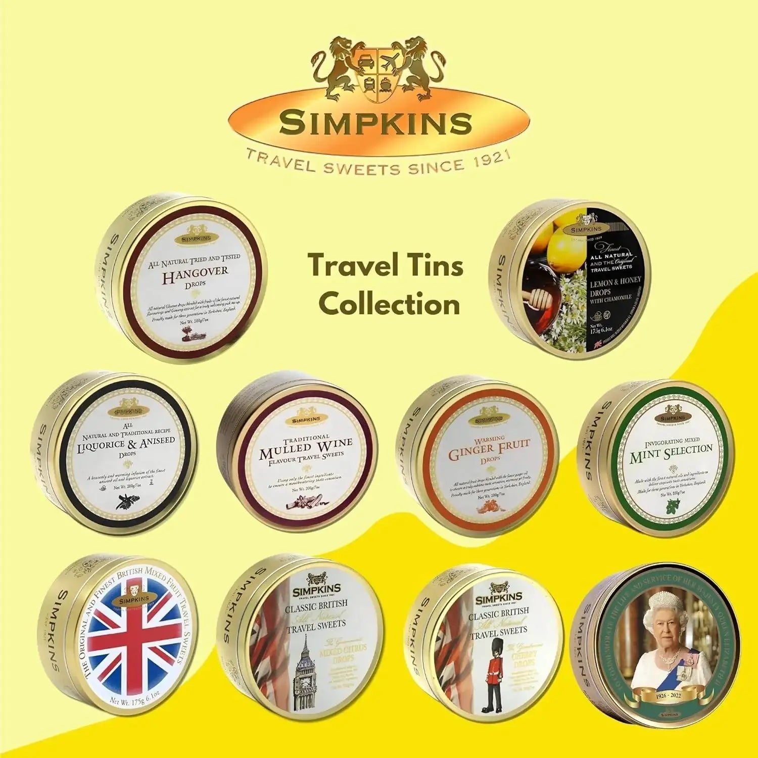 Simpkins Classic Mulled Wine Flavour Travel Sweets 200g