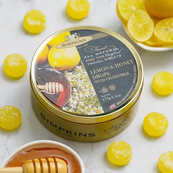 Simpkins Honey & Lemon Drops with Chamomile Flavor Candy 175g