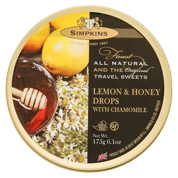 Simpkins Honey & Lemon Drops with Chamomile Flavor Candy 175g