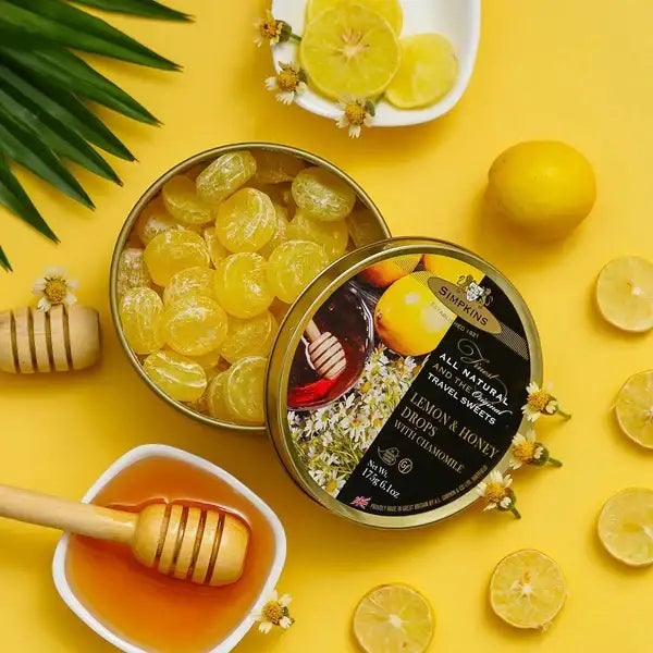 Simpkins Honey & Lemon Drops with Chamomile Flavor Candy 175g