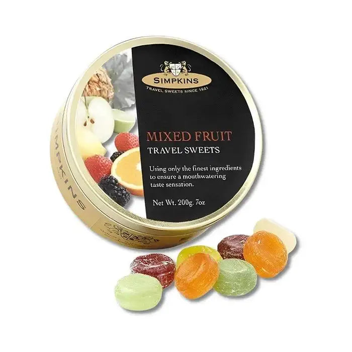 Simpkins Travel Sweet, Mixed Fruit Drops, 200g
