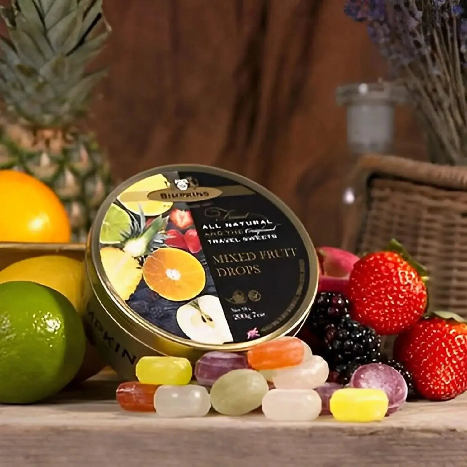 Simpkins Travel Sweet, Mixed Fruit Drops, 200g