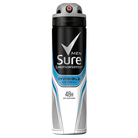 Sure Men Invisible Ice Aerosol Anti-Perspirant Deodorant Spray 250ml