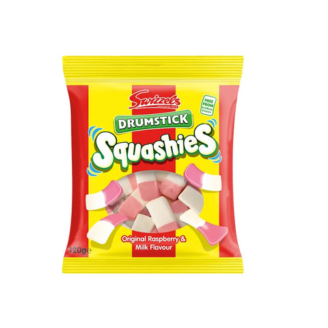 Swizzels Drumstick Squashies Original Raspberry & Milk Flavour Sweets 120g