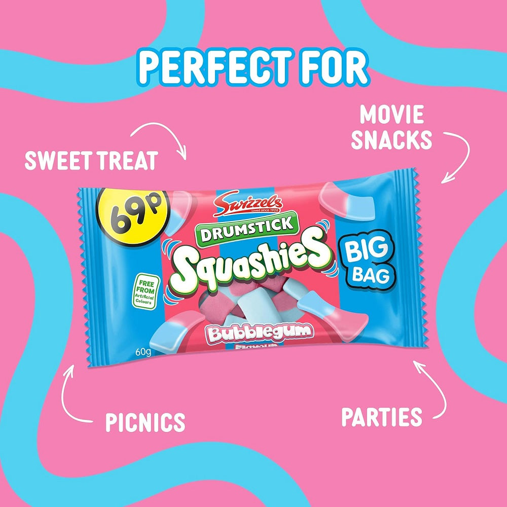 Swizzels Drumstick Squashies Bubblegum Flavour 60g