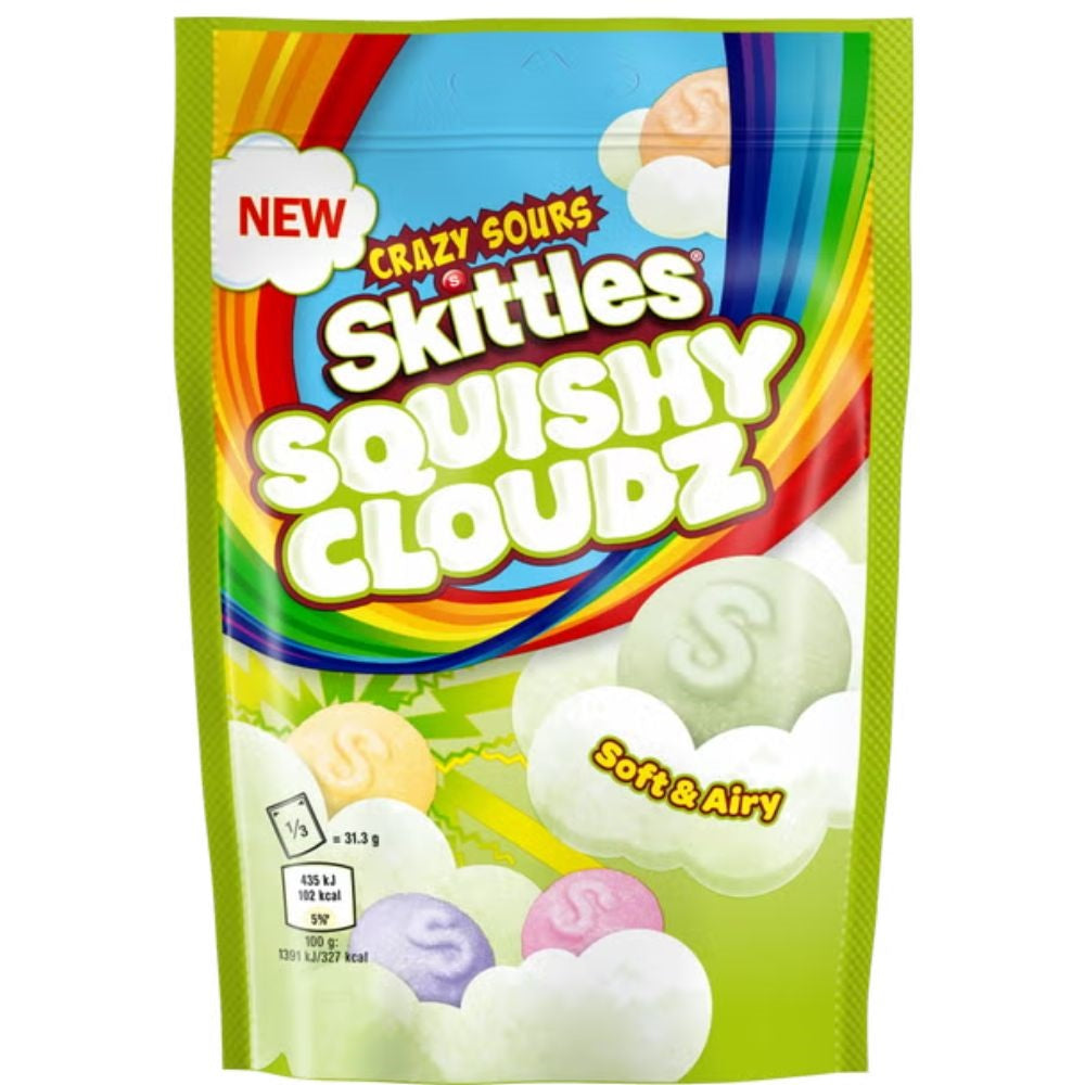 Skittles Squishy Cloudz Fruit Sourz Pouch Bag 94g