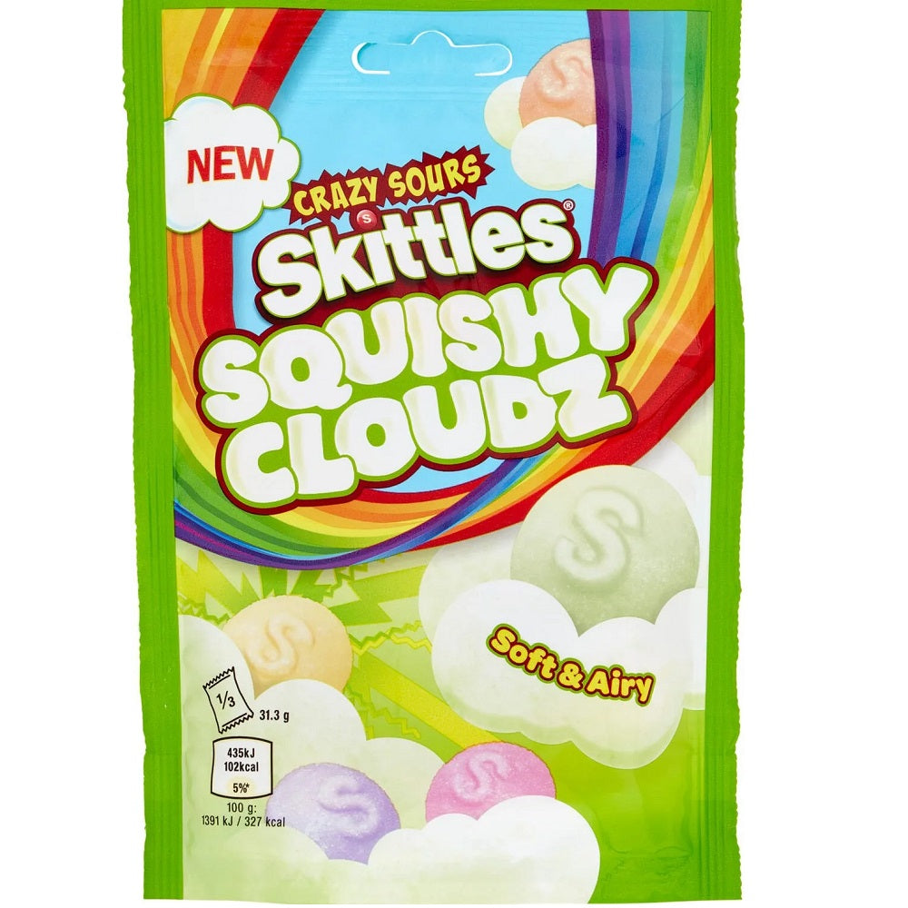 Skittles Squishy Cloudz Fruit Sourz Pouch Bag 94g