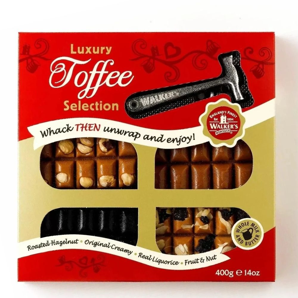 Buy the Walkers Nonsuch Luxury Toffee Selection Box Hammer 400g traditional British assorted toffee gift pack"