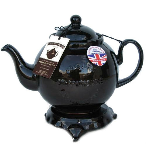 Cauldon Ceramics Brown Betty 4 Cup Teapot with Logo and Trivet