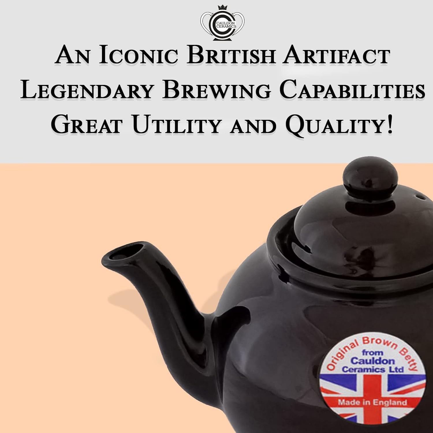 Cauldon Ceramics Brown Betty Teapot, 6-Cup