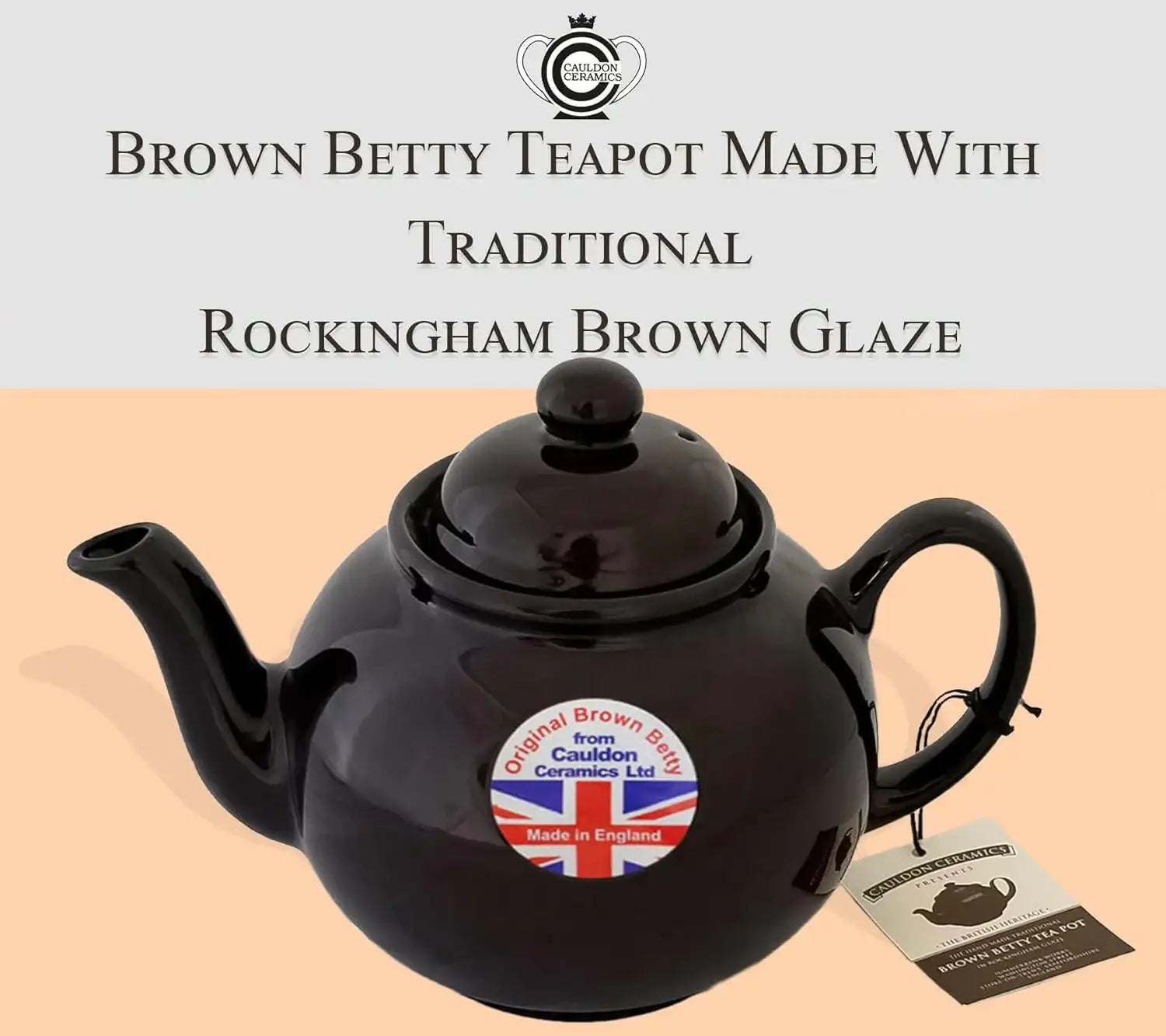 Brown Betty Teapot 6-Cup - Authentic Design | Cauldon Ceramics