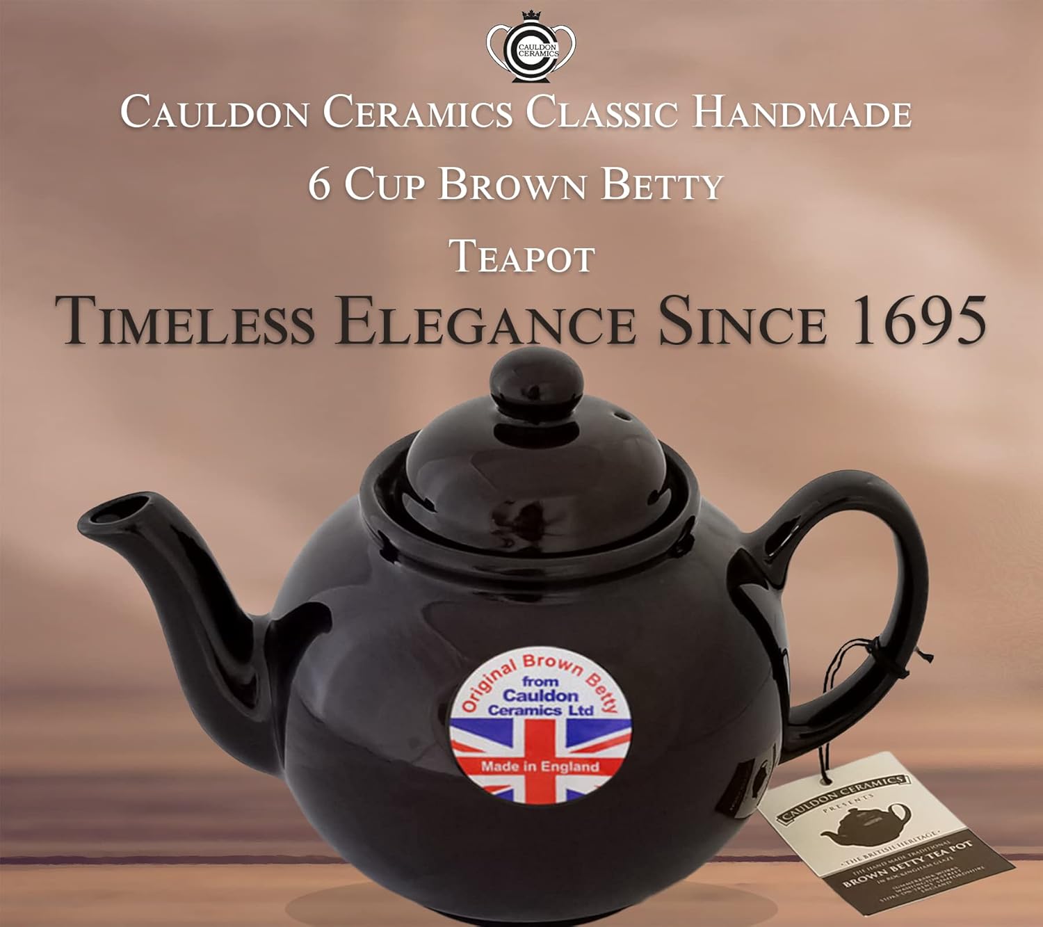 Cauldon Ceramics Brown Betty Teapot, 6-Cup