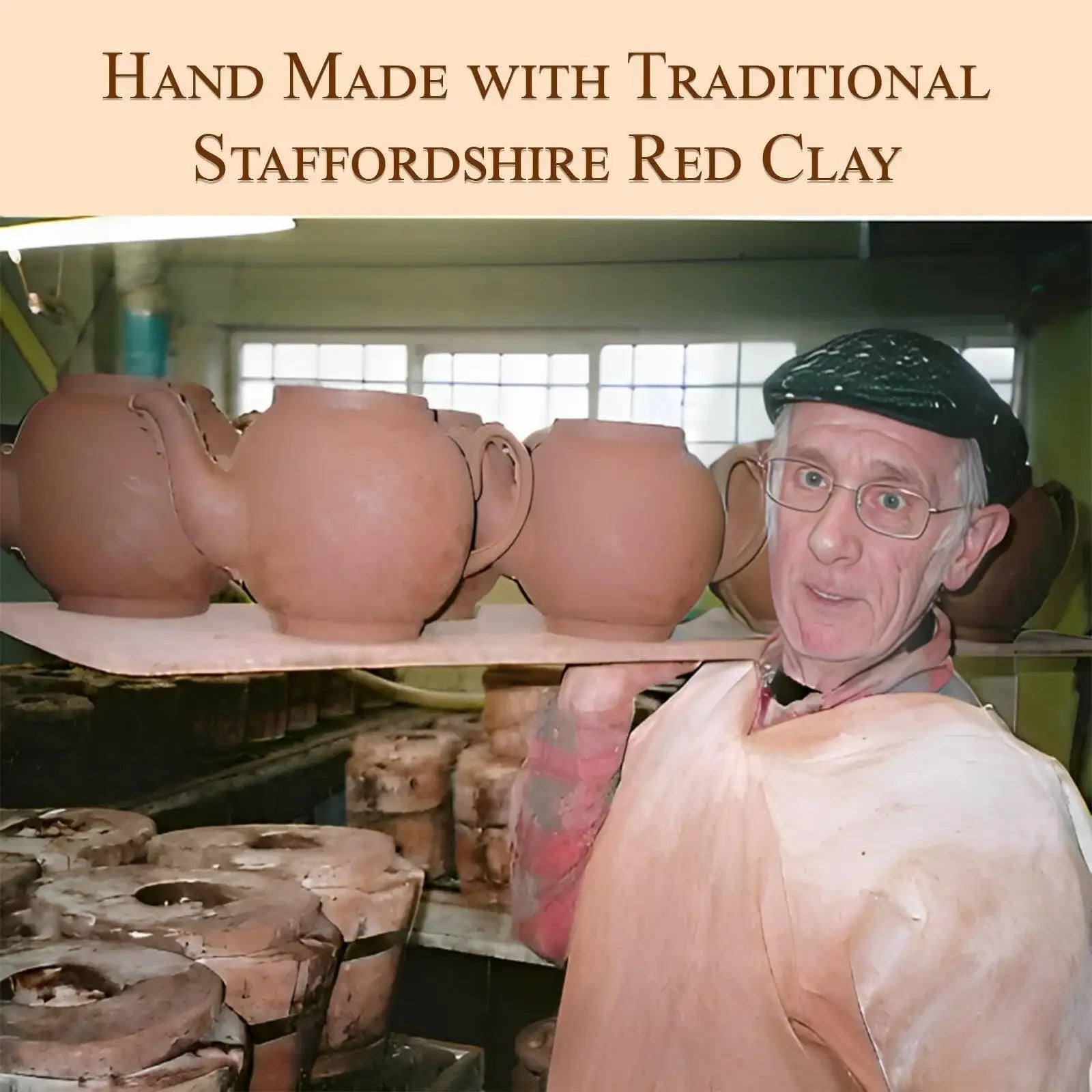 Cauldon Ceramics Brown Betty 8 Cup Teapot with Logo - British Food Supplies