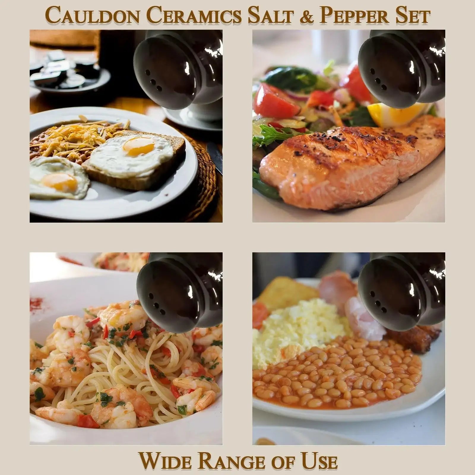 Cauldon Ceramics Brown Salt & Pepper (Set) - British Food Supplies