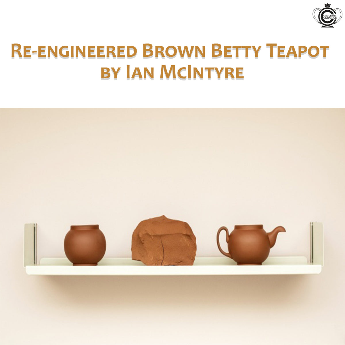 Cauldon Ceramics Limited Edition Ian Mcintyre Brown Betty 4 Cup Teapot With Infuser